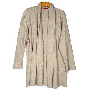 Riccardo Piacenza 100% Cashmere Cardigan Light Brown Chunky Ribbed Old Money M